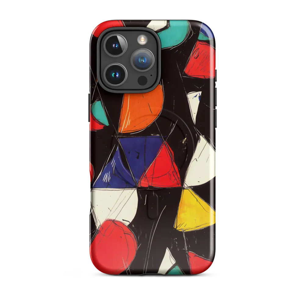 Vibrant Geometric Symphony | Phone Case |  16 Pro Max | MagSafe® Tough Case | Glossy