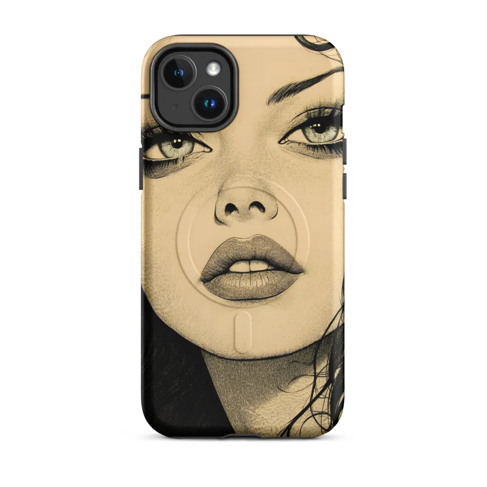 Enigmatic Gaze | Phone Case |  14 Plus | MagSafe® Tough Case | Matte