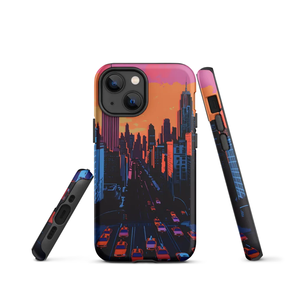 Sunset Over Skyscrapers | Phone Case |  13 mini | Tough Case | Matte