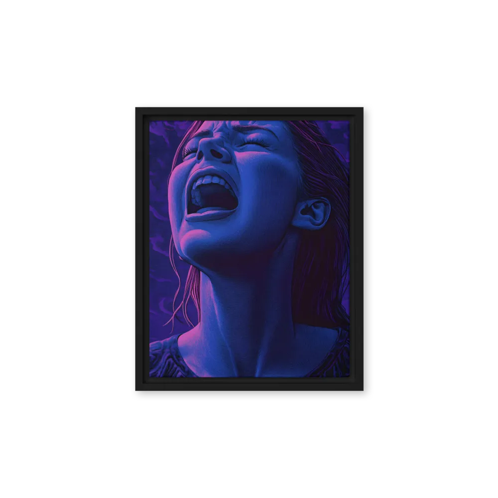 Echoes of Anguish | Canvas with Black Frame | 11″×14″