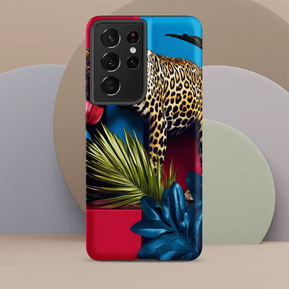 Playful Leopard in Vibrant Paradise