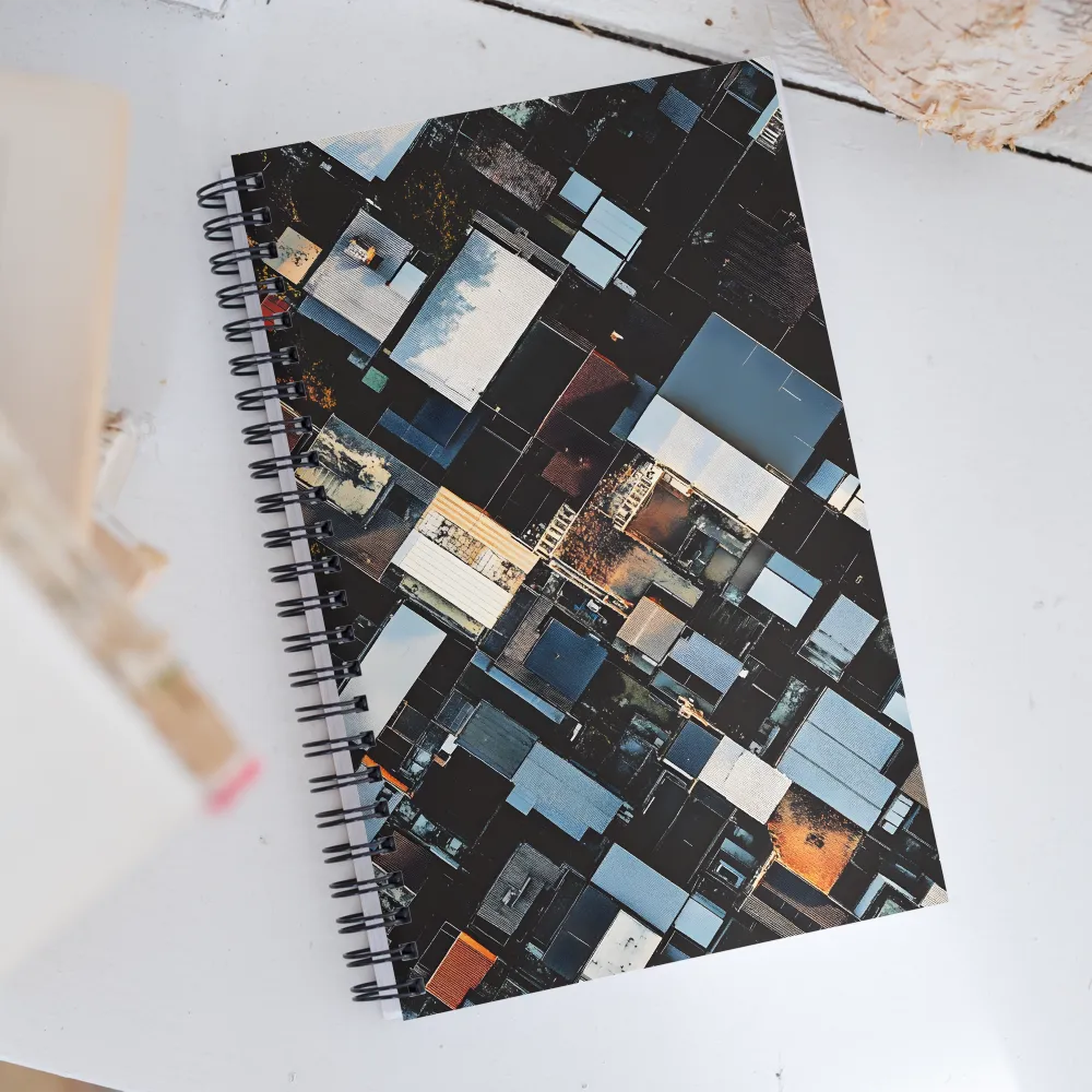 Urban Mosaic from Above | Spiral Notebook