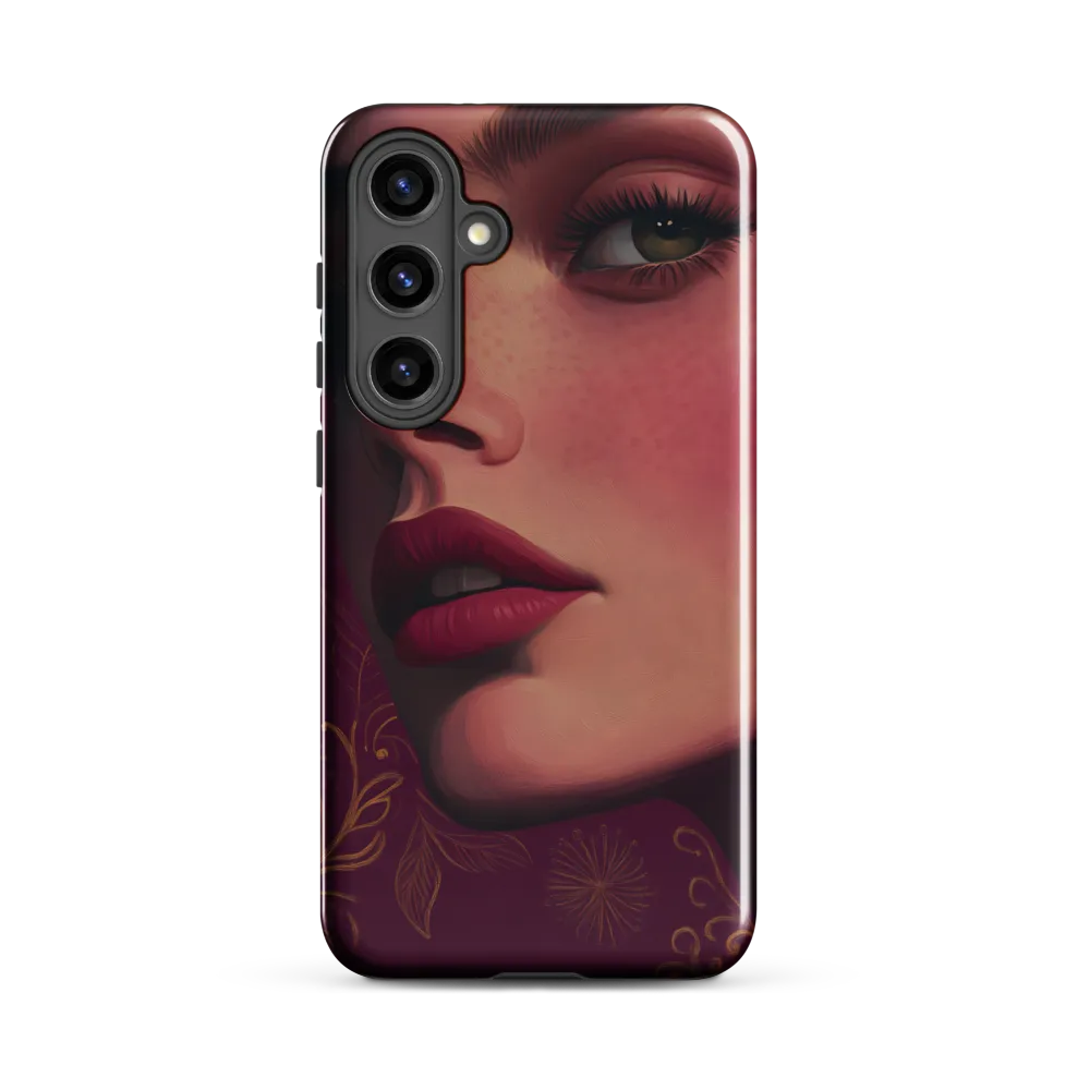 Ember Portrait with Golden Filigree