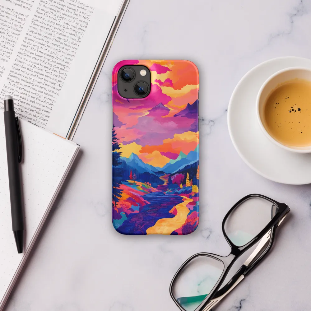 Radiant Serenity: A Surreal Landscape | Phone Case |  14 Plus | Snap Case | Matte