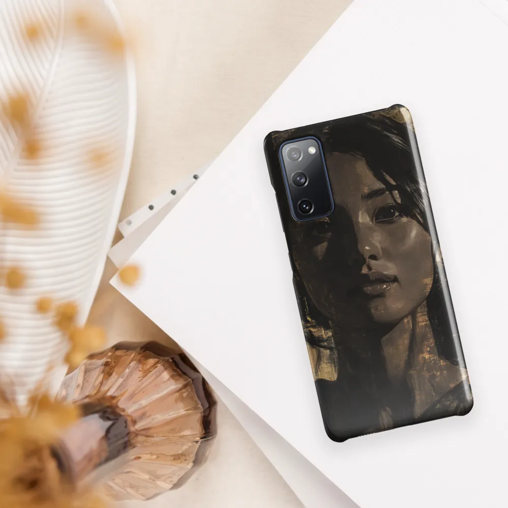 Golden Gaze: A Contemporary Portrait | Phone Case |  S20 FE | Snap Case | Glossy