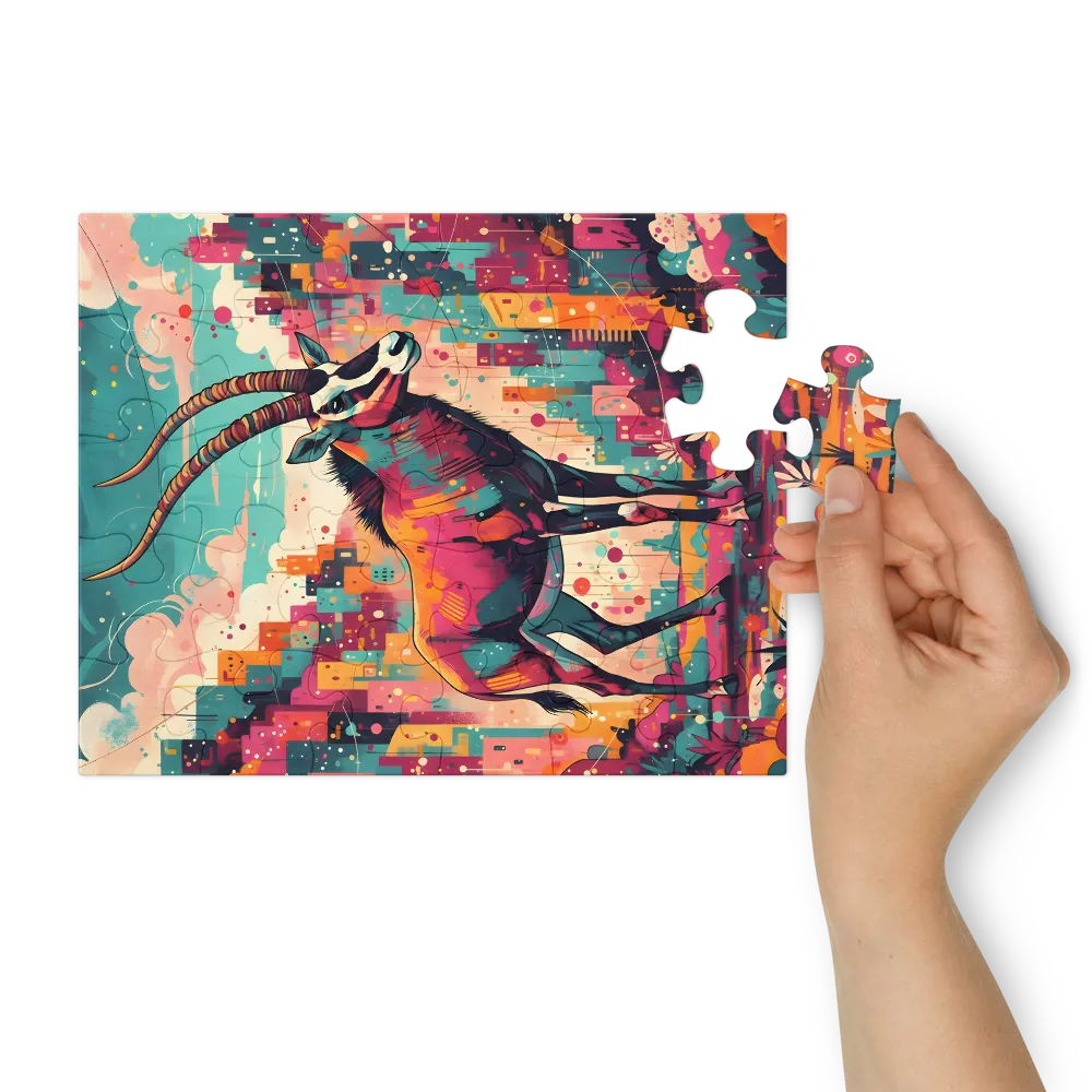 Urban Antelope 
 Jigsaw Puzzle in Tin Box