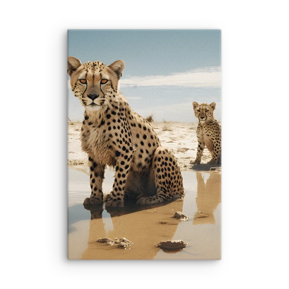 Silent Watchers of the Savanna | Thin Canvas | 12″×18″