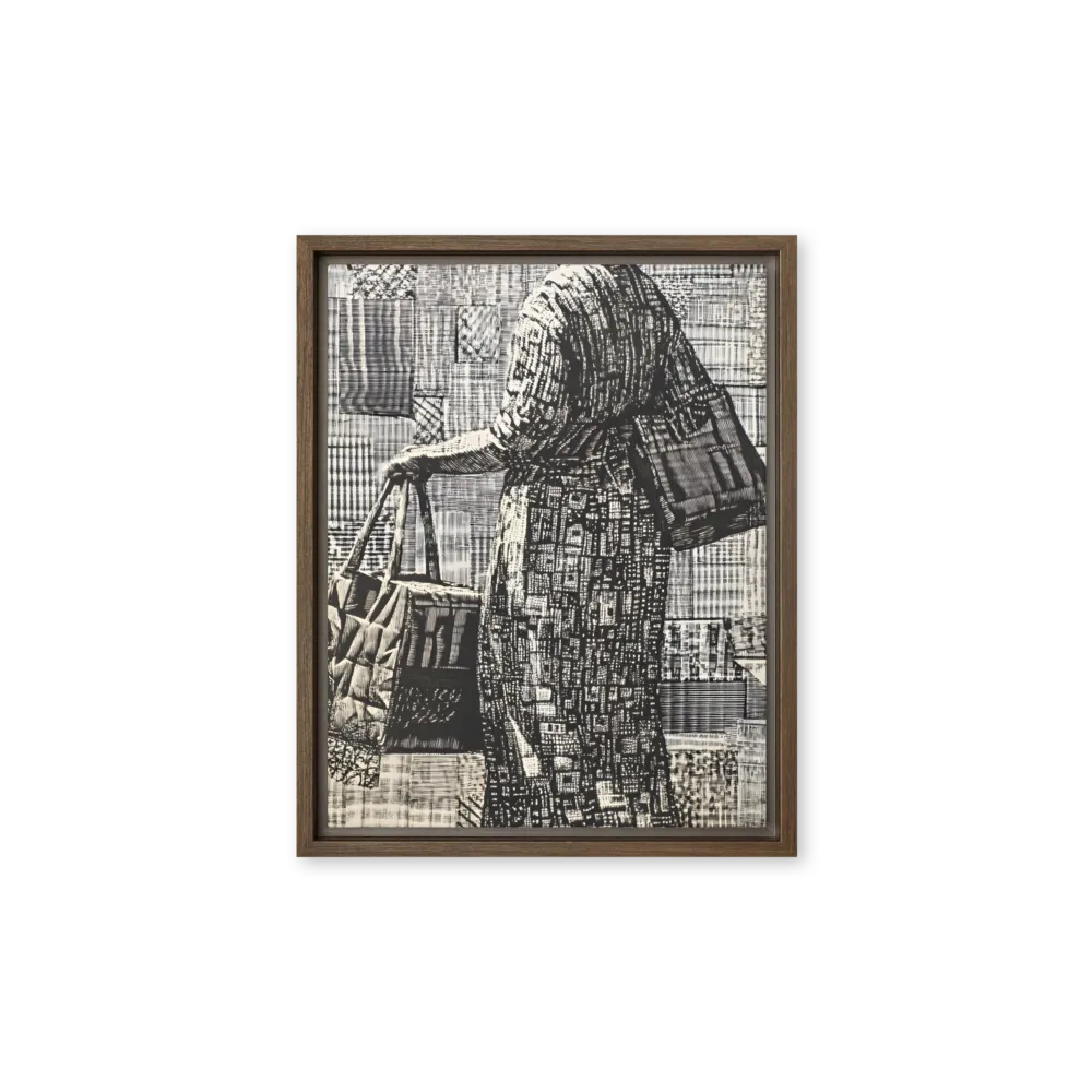 Urban Reflections: A Shopping Narrative | Canvas with Brown Frame | 11″×14″