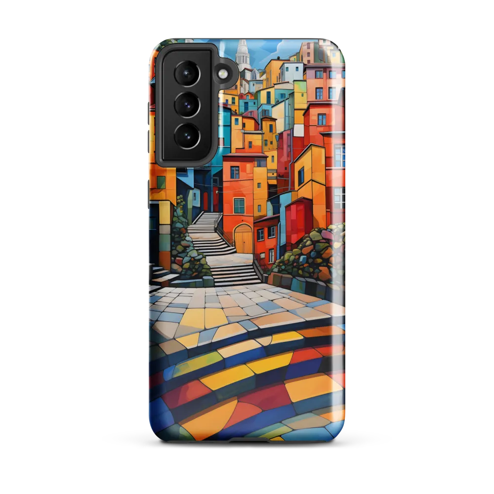 Vibrant Village: A Cubist Journey