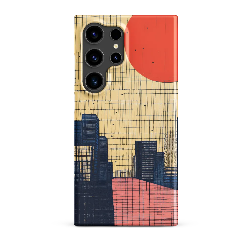 Urban Echoes: A Minimalist Cityscape | Phone Case |  S24 Ultra | Snap Case | Matte