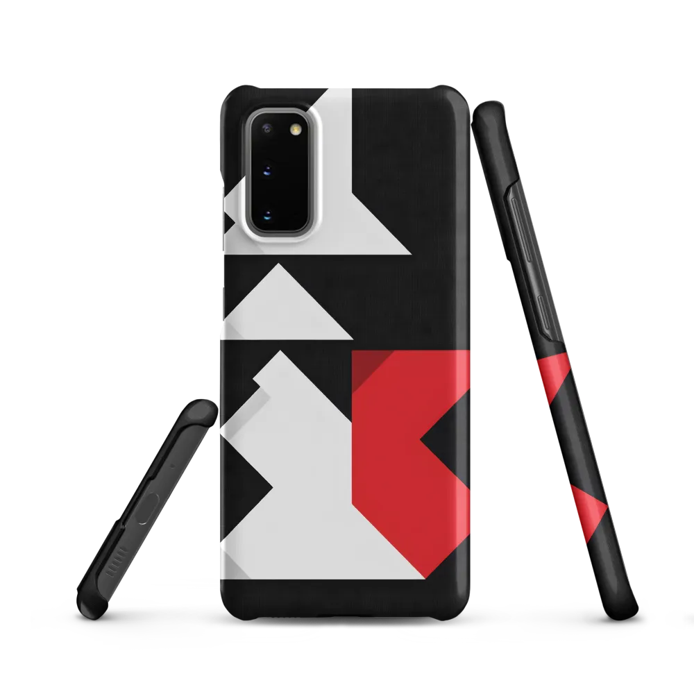 Geometric Symphony in Contrast | Phone Case |  S20 | Snap Case | Matte