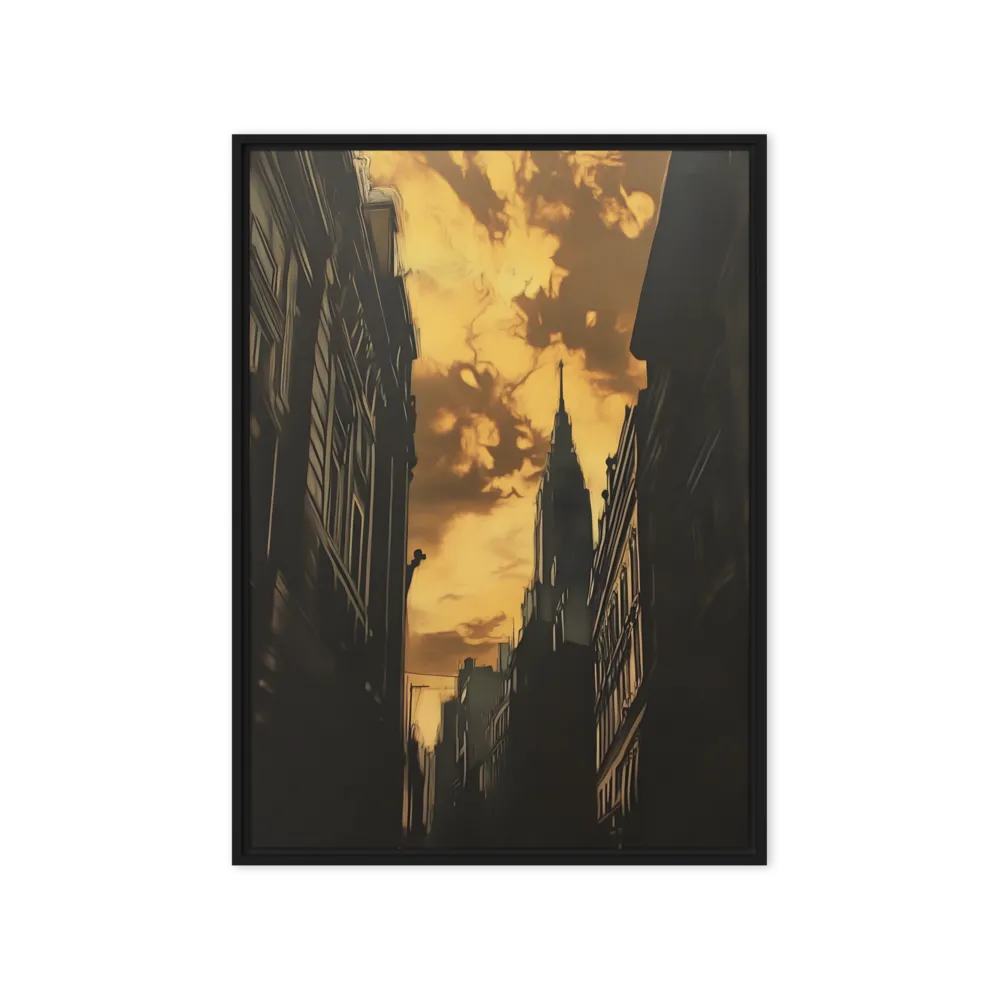 The Twilight Streets | Canvas with Black Frame | 20″×28″