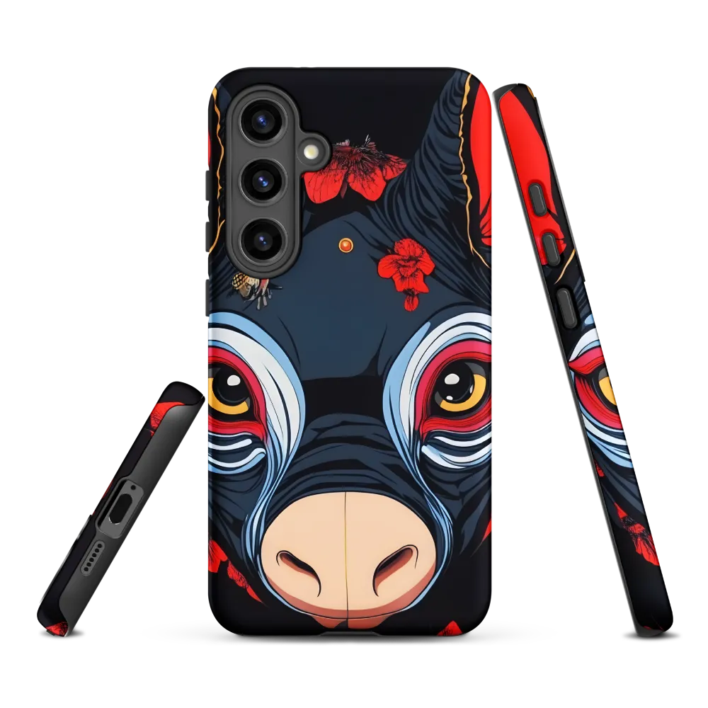 Mystical Bull with Floral Motifs