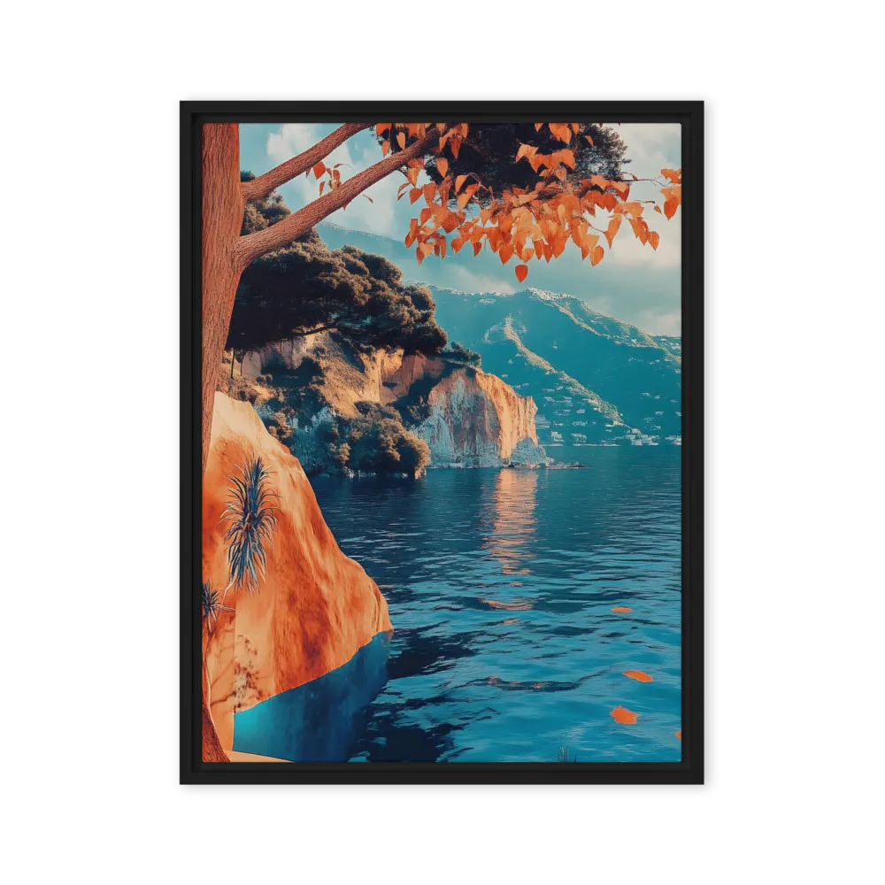 Elysian Waterscape | Canvas with Black Frame | 24″×32″