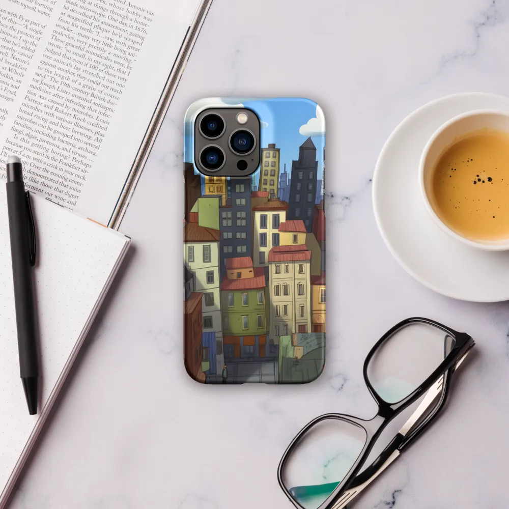 Urban Symphony: A Colorful Cityscape | Phone Case |  14 Pro Max | Snap Case | Matte