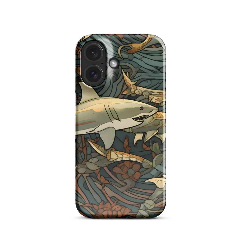 Dynamic Harmony of Sharks and Flora | Phone Case |  16 | Snap Case | Glossy