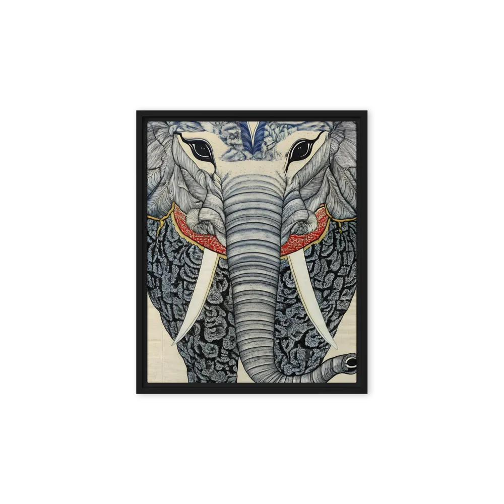 Majesty of the Elephant | Canvas with Black Frame | 8″×10″