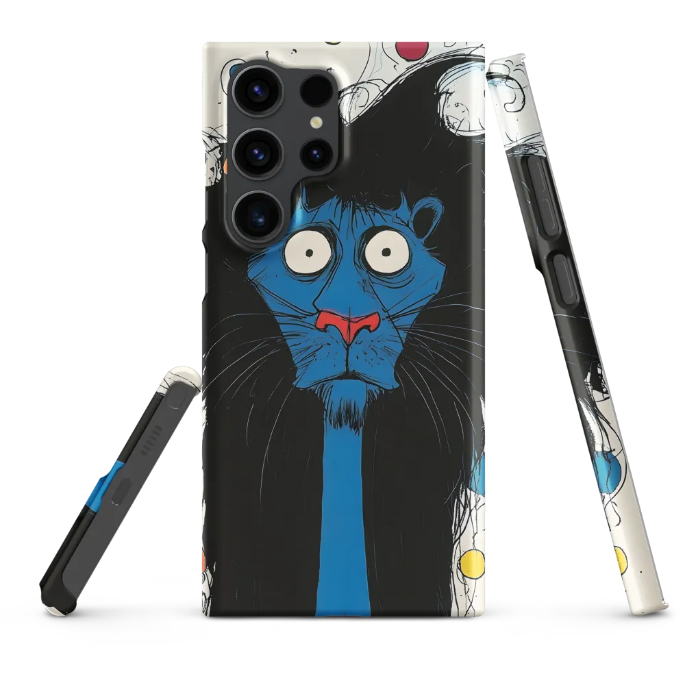 Whimsical Blue Lion