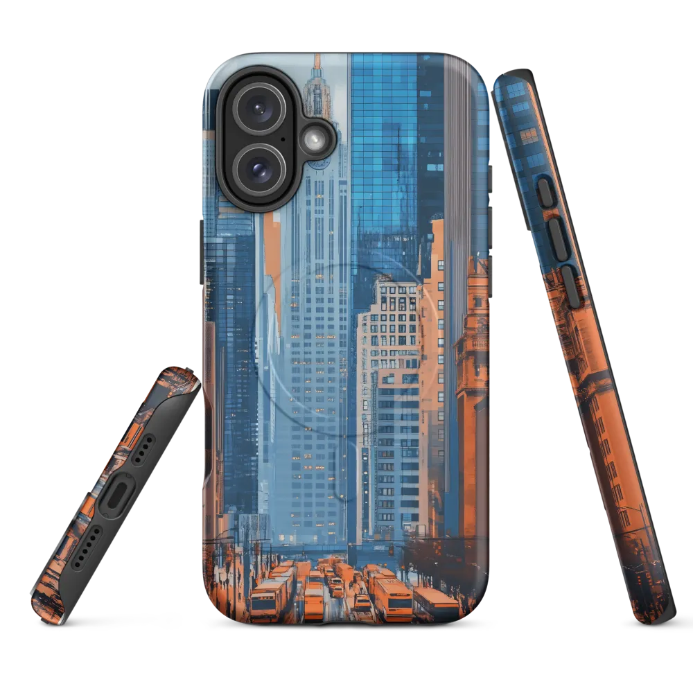 Urban Symphony in Blue and Orange