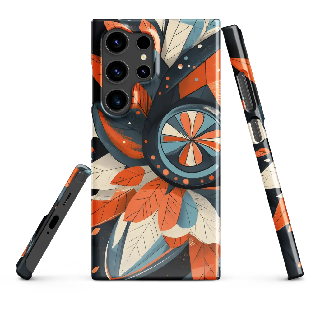 Floral Symphony in Orange and Teal