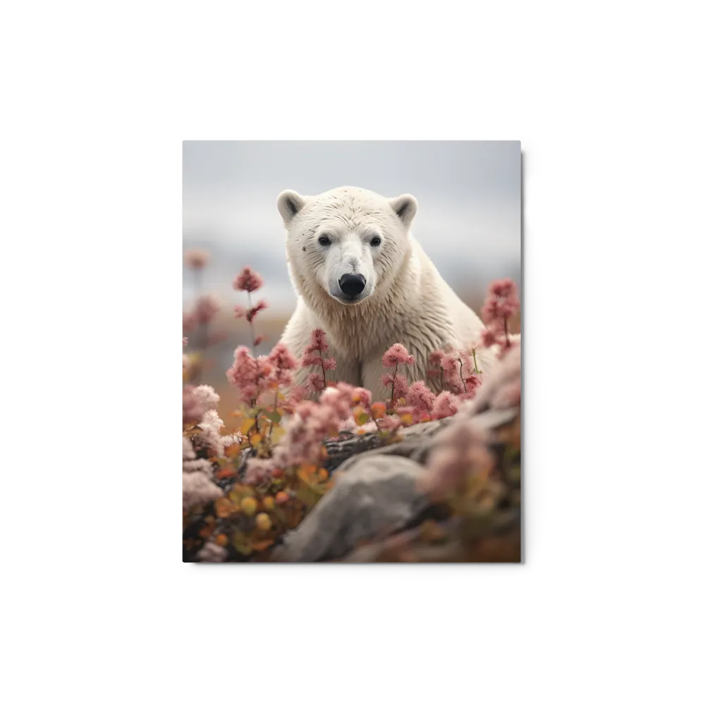 Curiosity Among Blooms: The Polar Bear