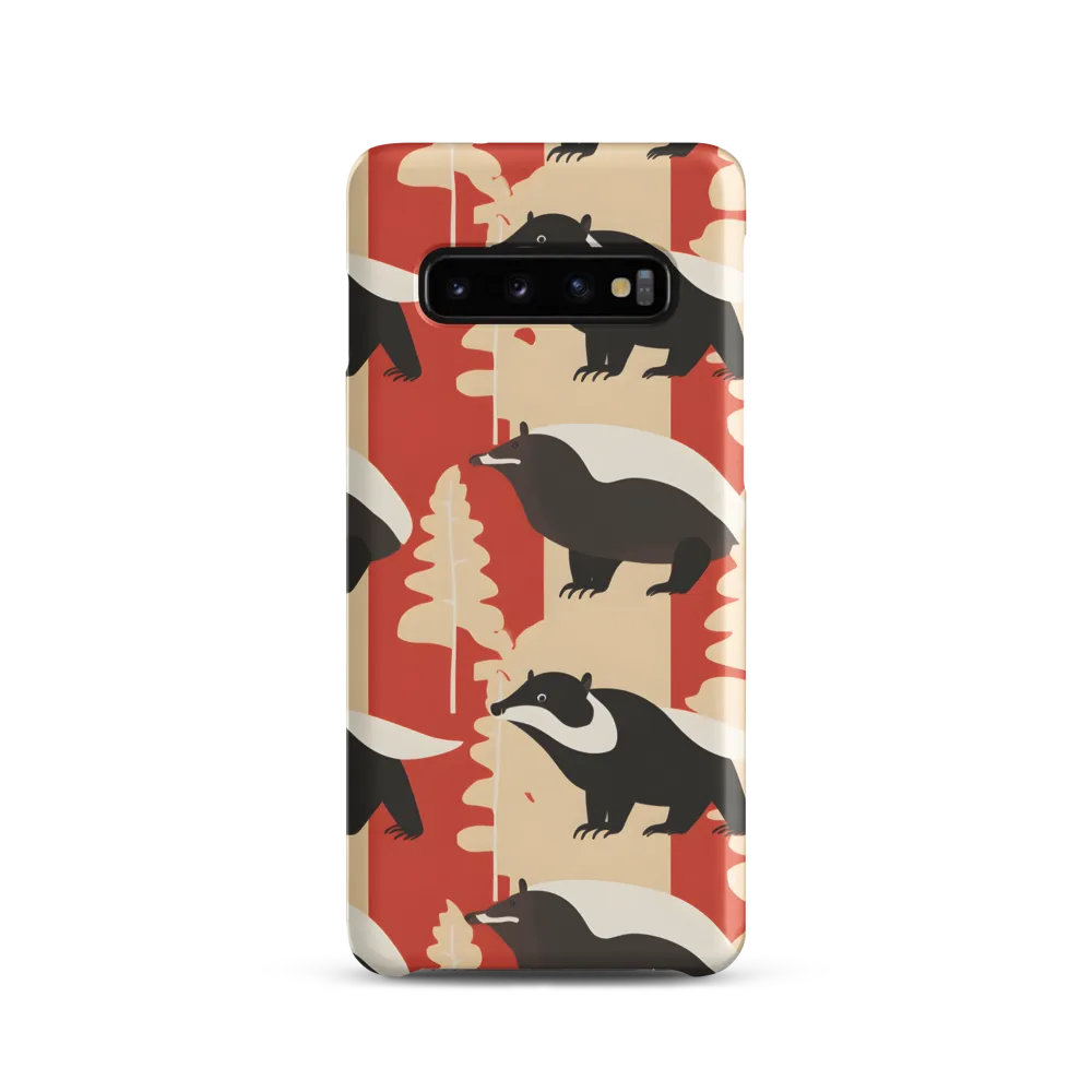 Wildlife Pattern: The Badger Tale | Phone Case |  S10 | Snap Case | Matte