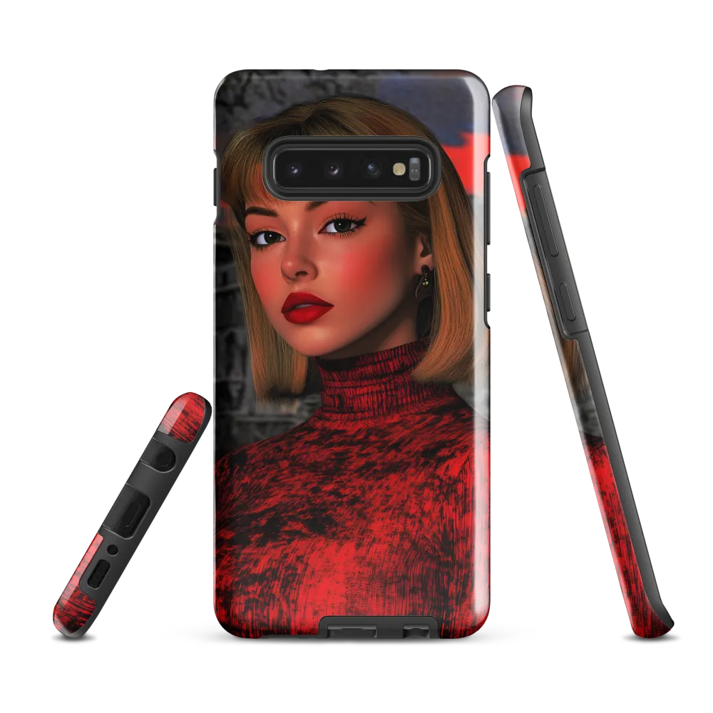 Mystique of the Scarlet Embrace | Phone Case |  S10 Plus | Tough Case | Glossy