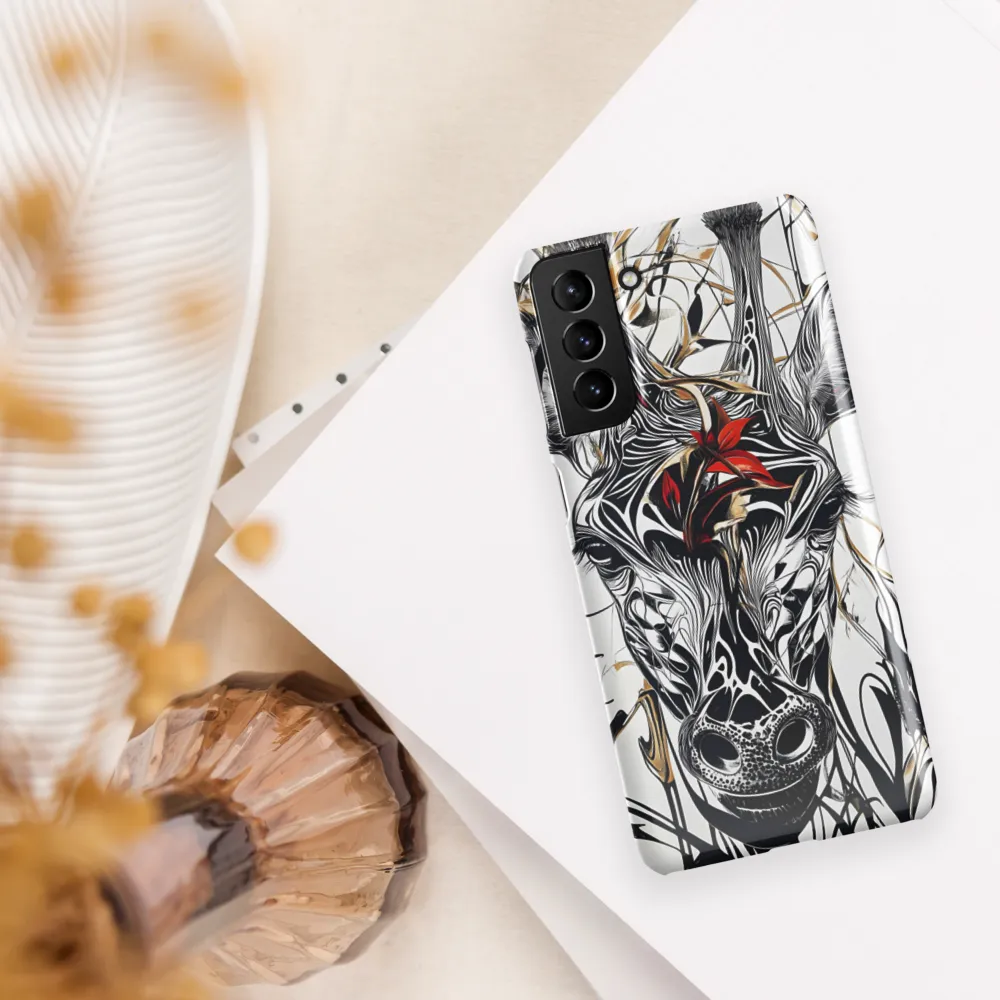 Floral Elegance: The Giraffe's Portrait