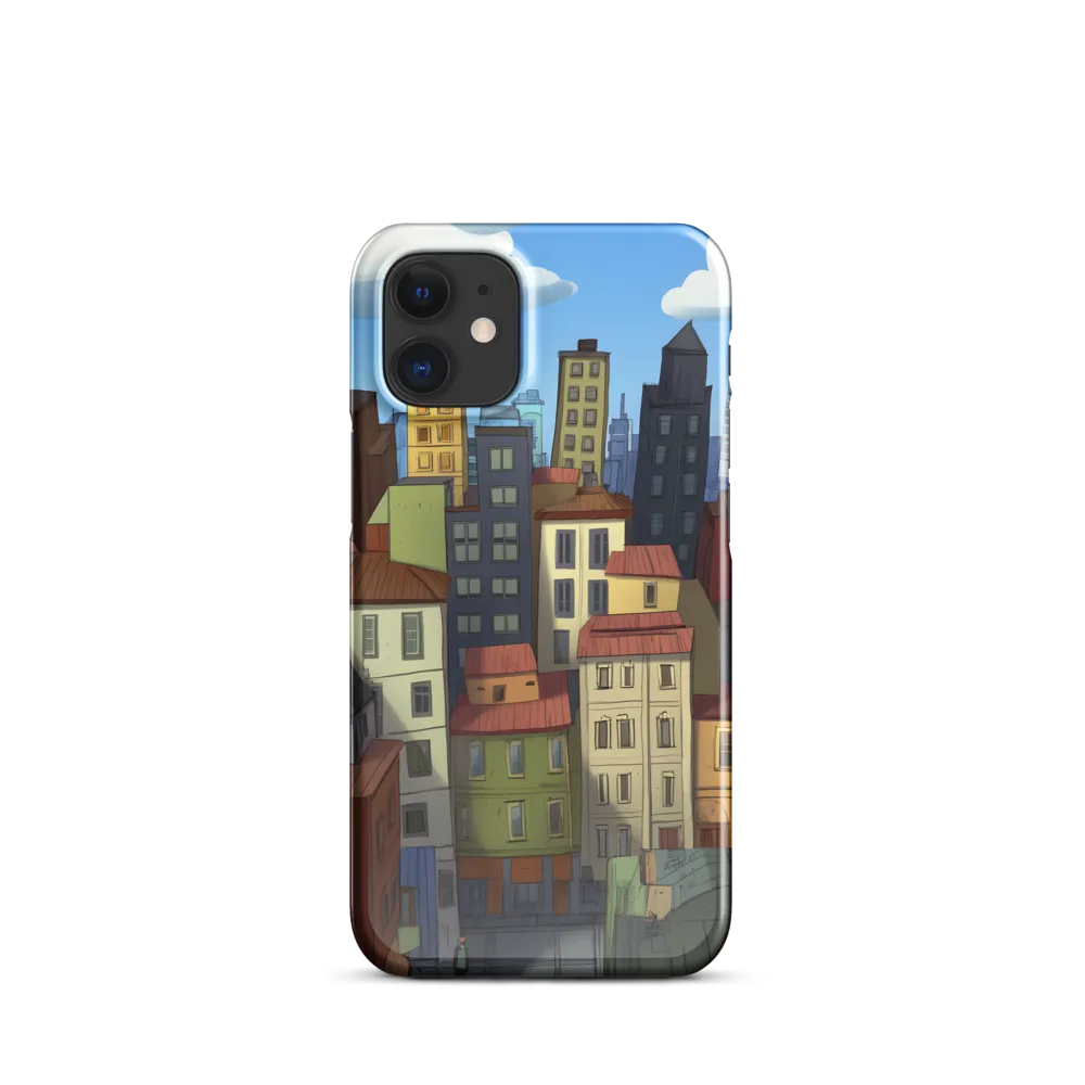 Urban Symphony: A Colorful Cityscape | Phone Case |  12 Mini | Snap Case | Glossy