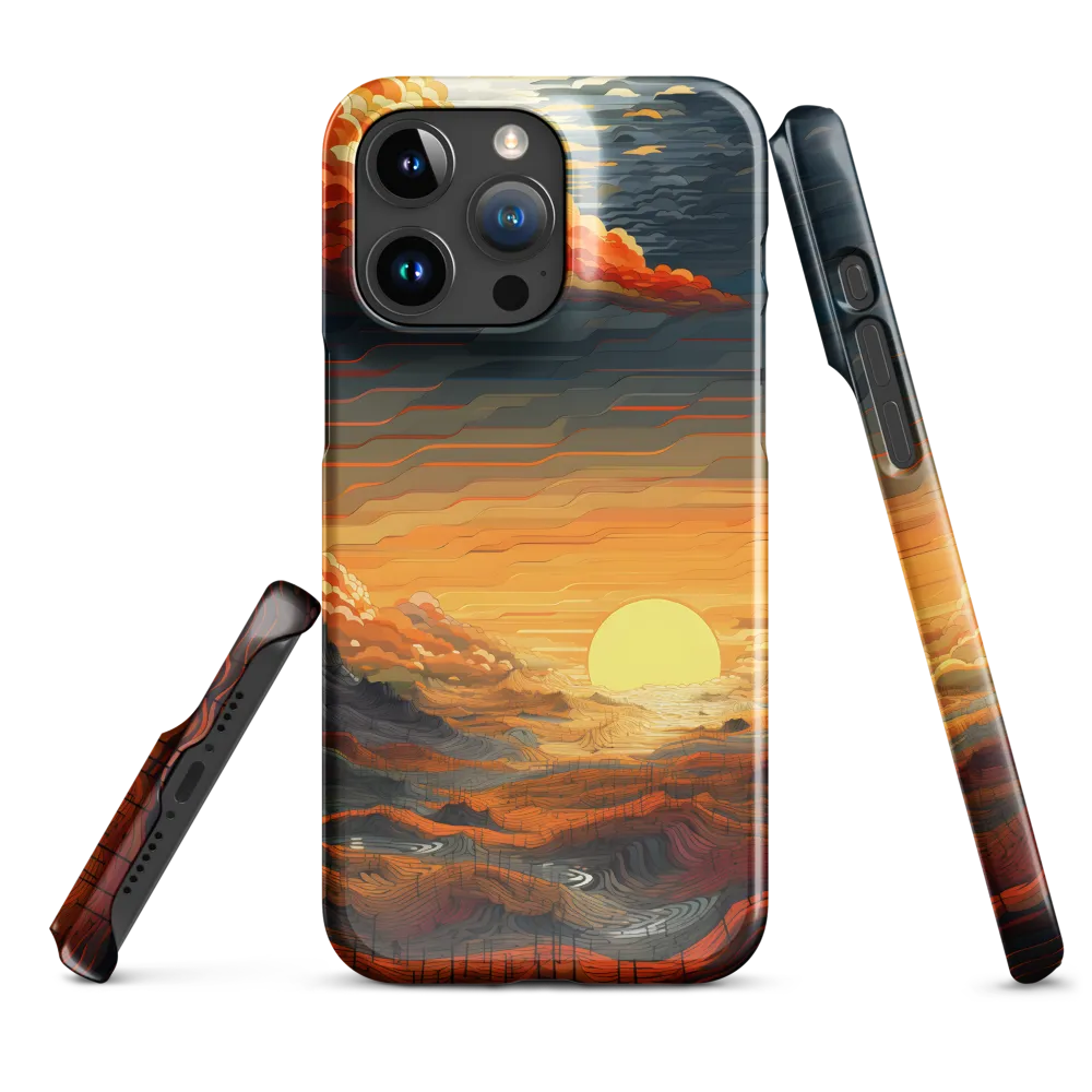 Ethereal Sunset: A Serene Landscape in Flowing Forms