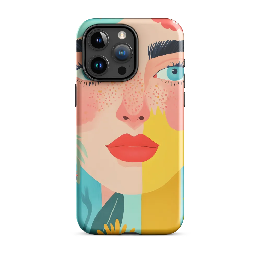 Floral Serenity: A Modern Portrait