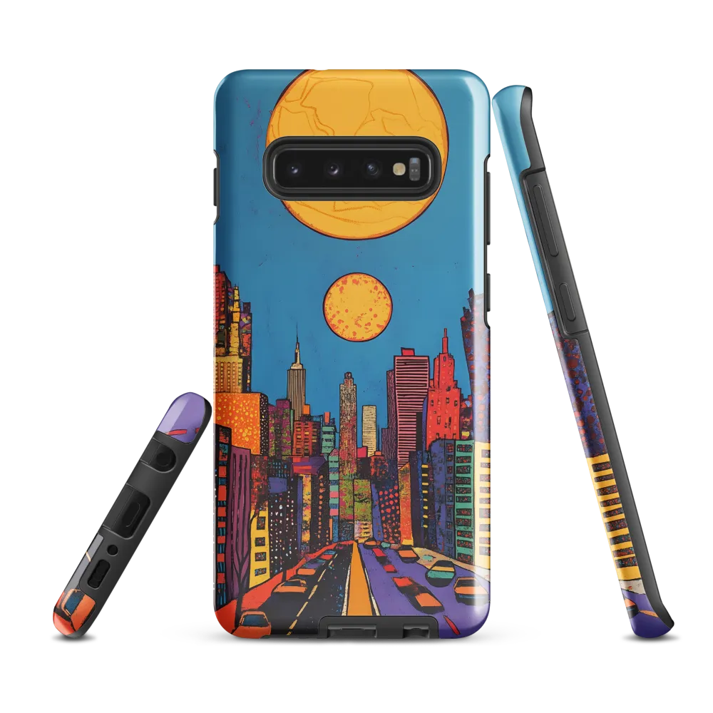 Urban Vibrance: A Pop Art Cityscape | Phone Case |  S10 Plus | Tough Case | Glossy