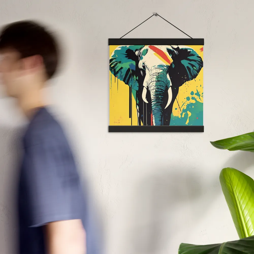 Elegance of the Wild: A Colorful Harmony | Poster With Black Wood Hanger | 12″×12″