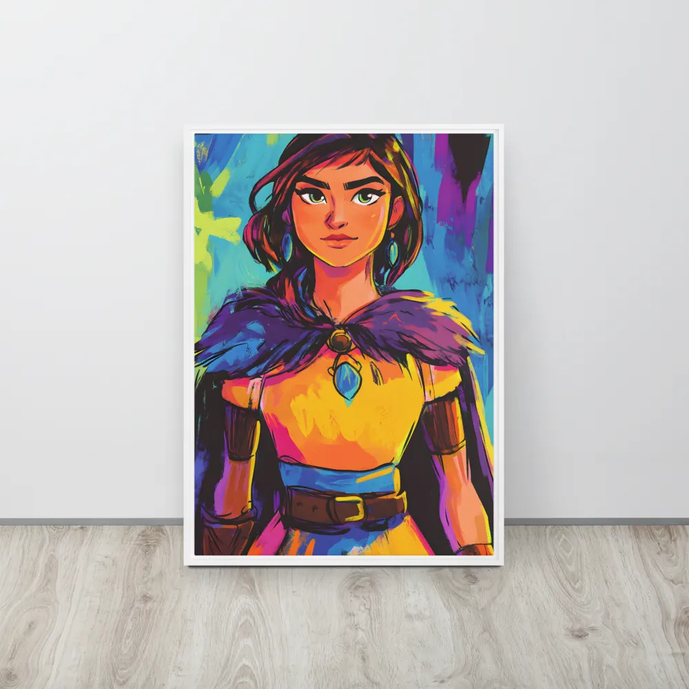 Guardian of Colors | Canvas with White Frame | 20″×28″