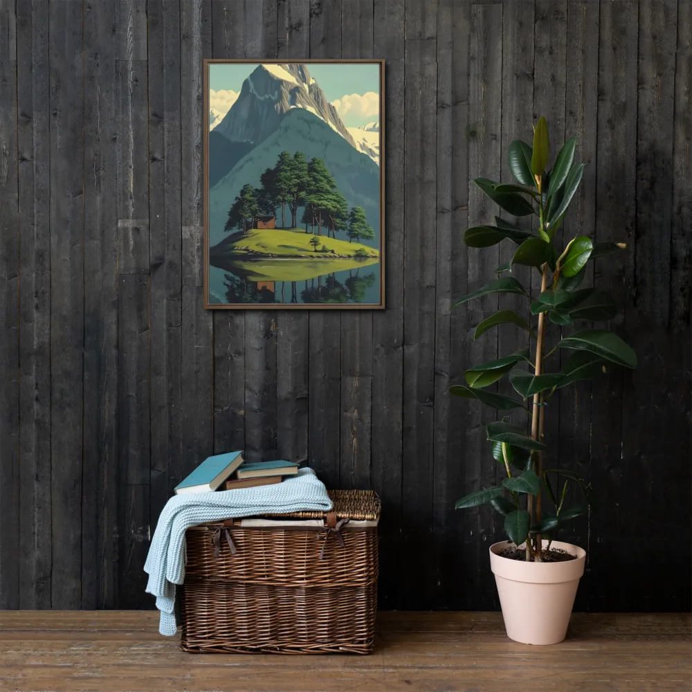Whispers of Tranquility | Canvas with Brown Frame | 20″×28″