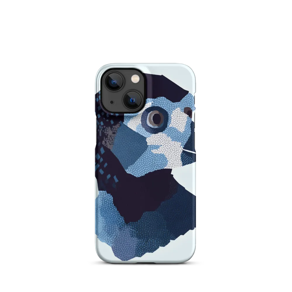 Abstract Avian Portrait in Blue