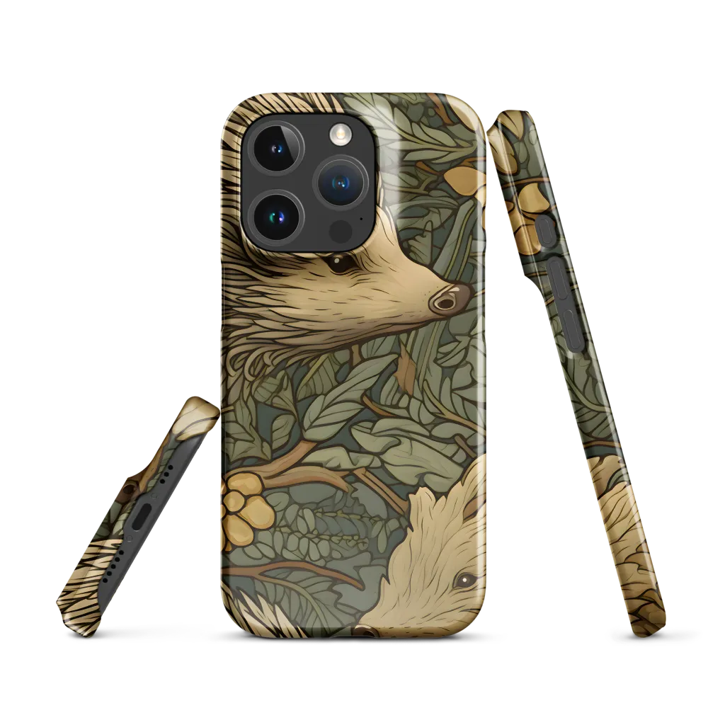 Whimsical Hedgehog Garden | Phone Case |  16 Pro | Snap Case | Glossy