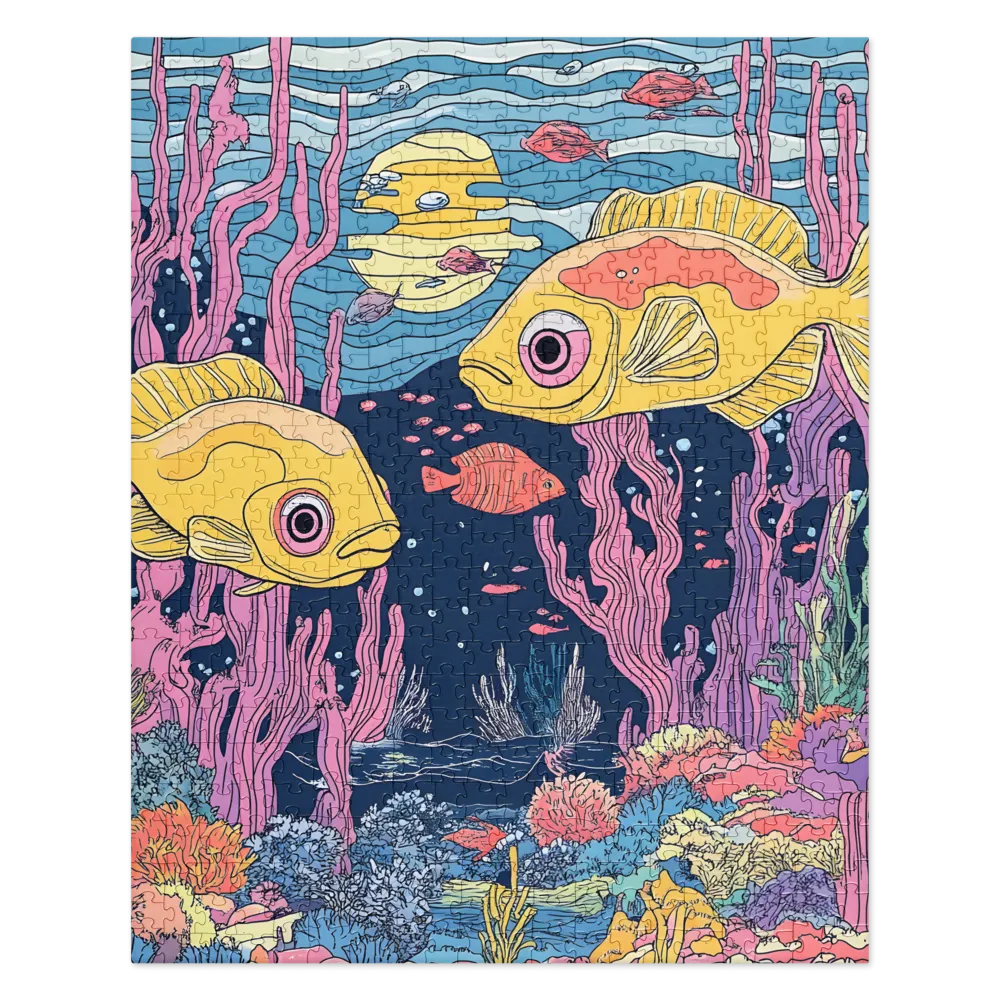 Underwater Dreamscape: A Playful Encounter | Jigsaw Puzzle | 520 pieces