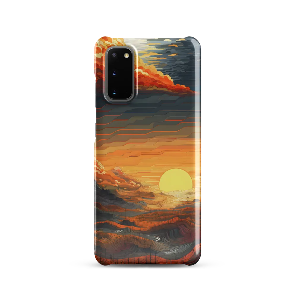 Ethereal Sunset: A Serene Landscape in Flowing Forms