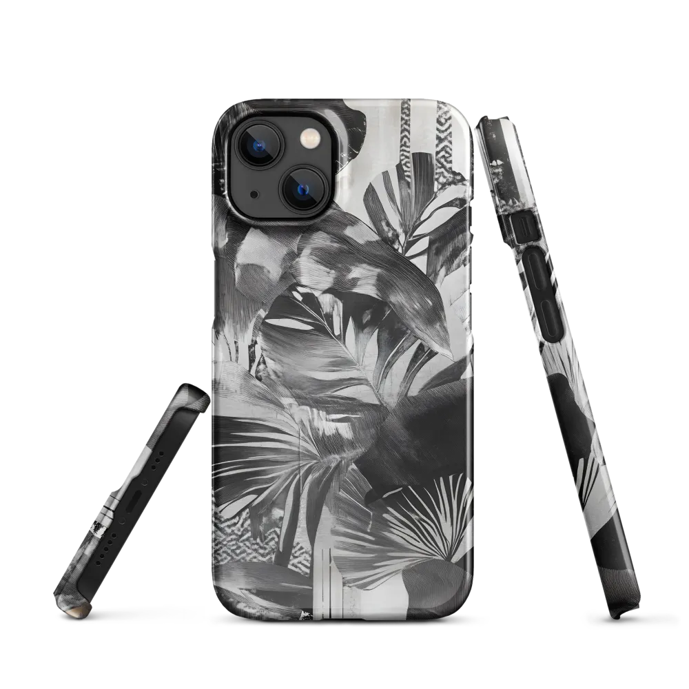 Monochrome Serenity in Tropical Foliage