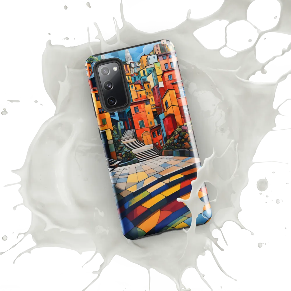 Vibrant Village: A Cubist Journey