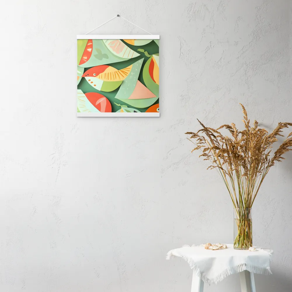 Nature's Palette | Poster With White Wood Hanger | 16″×16″