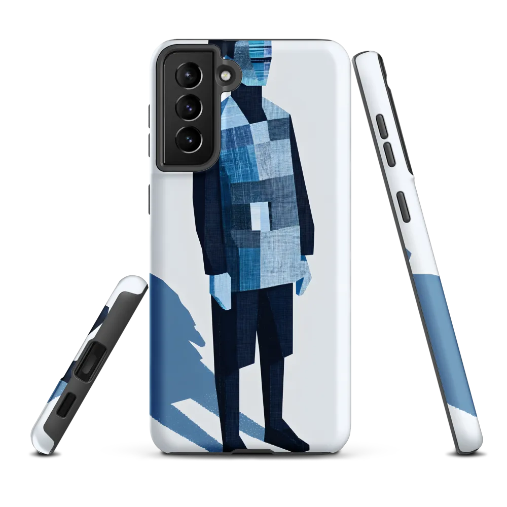 Patchwork Figure in Blue