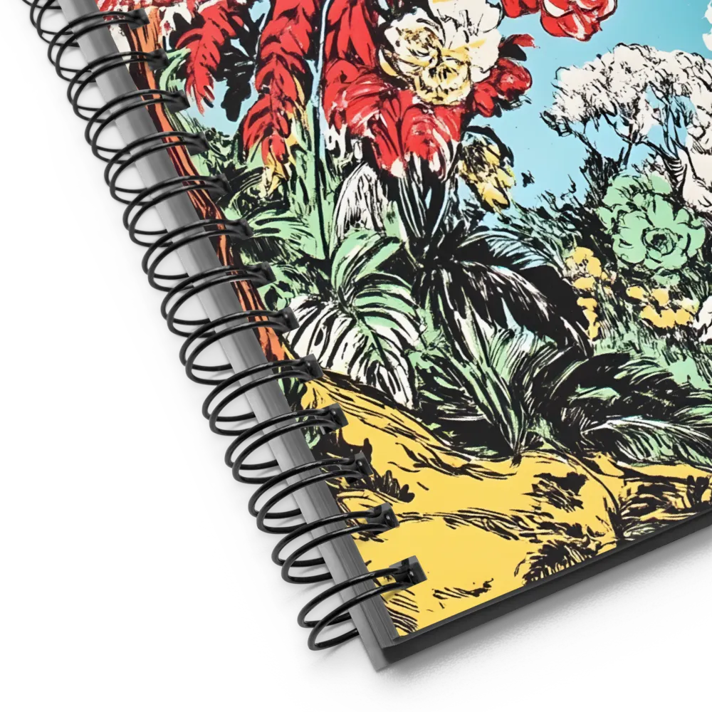 Floral Symphony in Bold Colors | Spiral Notebook