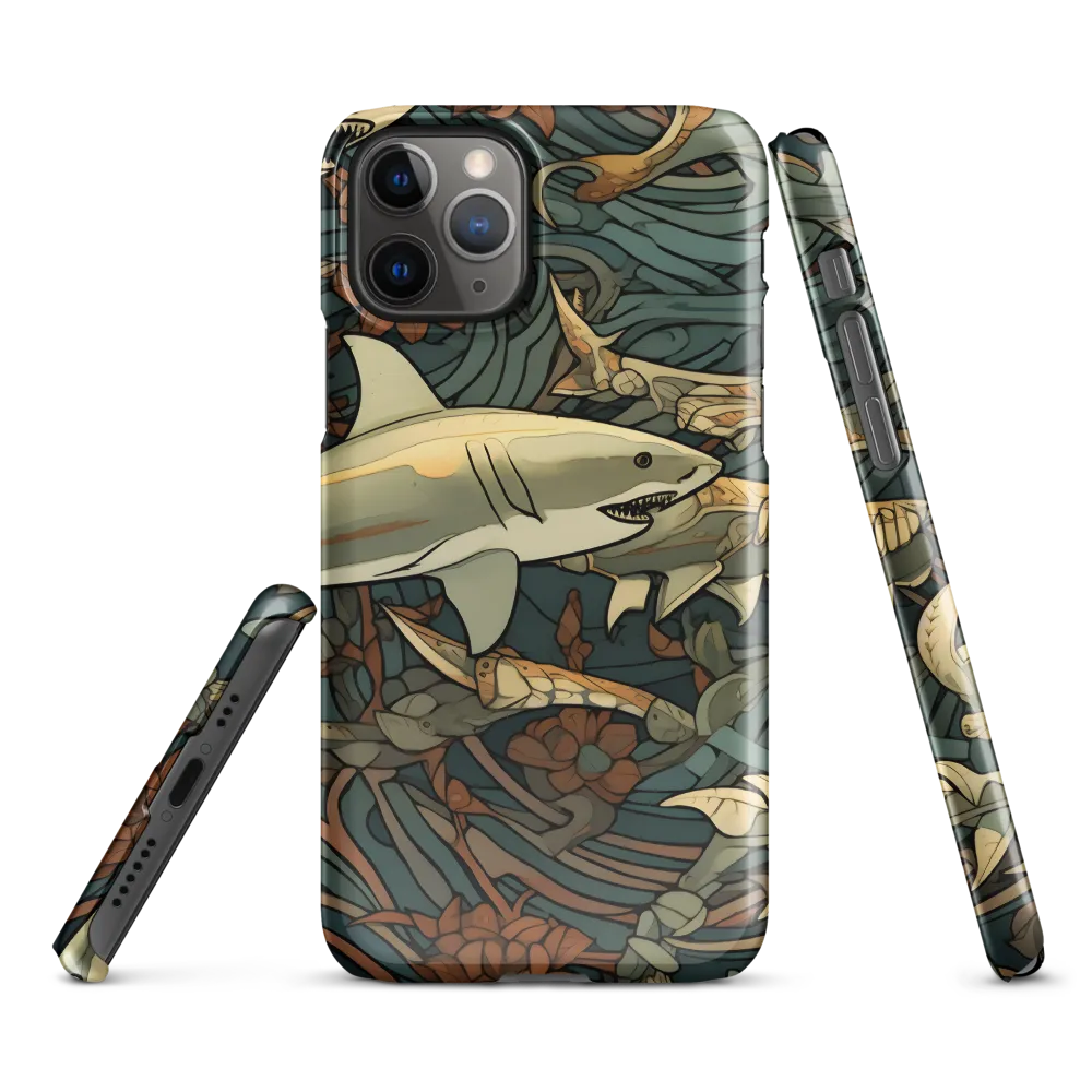 Dynamic Harmony of Sharks and Flora | Phone Case |  11 Pro | Snap Case | Glossy