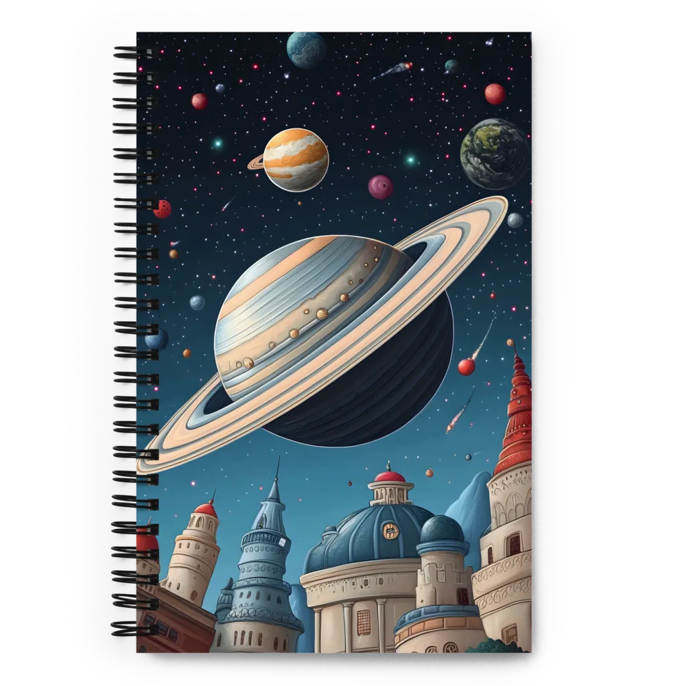 Celestial Cityscape: Wonders of the Cosmos | Spiral Notebook