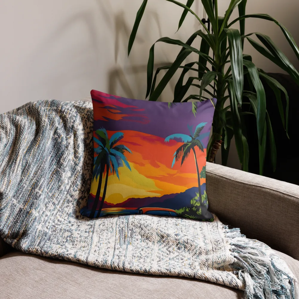 Sunset Drive | Pillow | 18″×18″