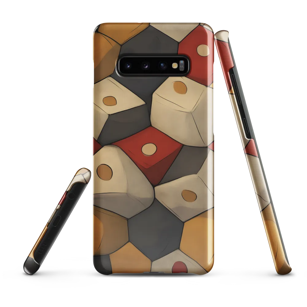 Interlocking Hexagons: An Abstract Dance of Color | Phone Case |  S10 Plus | Snap Case | Glossy