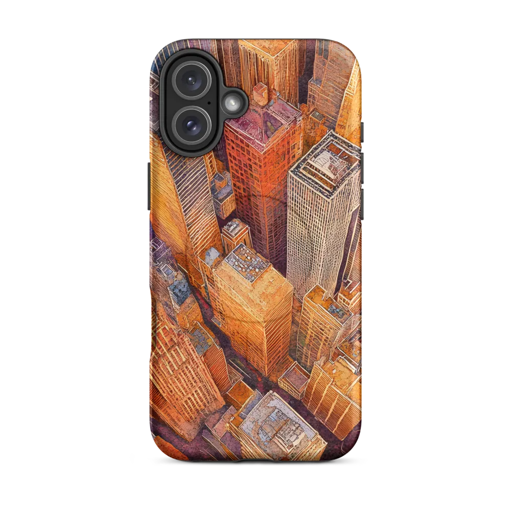 Urban Symphony in Orange and Purple