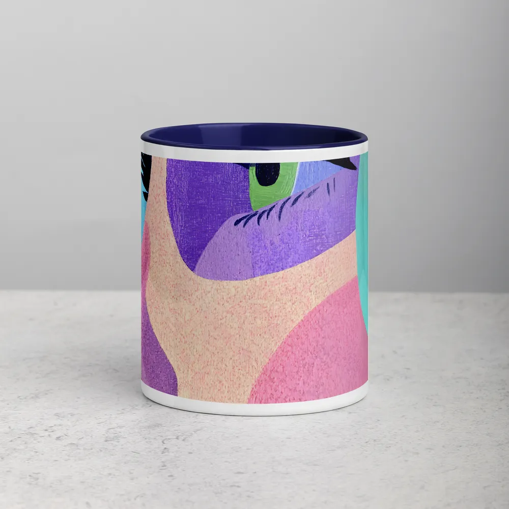 Fragmented Profile in Cyan and Purple